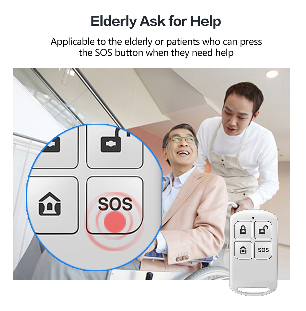 Drahtlose 433 MHz EV1527 Arm- und Unscharf-Fernbedienung für PG-103 PG-105 PG-106 PG-107 Home Security Alarm System Großhandelspreis