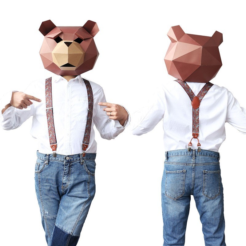 4-clips mode bretels synthetisch leer legering bretels mannelijk unisex vintage casual lederen broek riem echtgenoot cadeau