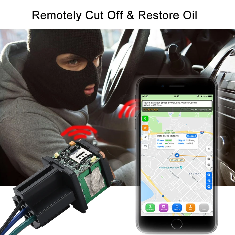 GPS Tracker ST-907 Theo Dõi Tiếp Thiết Bị GSM Định Vị Điều Khiển Từ Xa Chống Trộm Giám Sát Cắt Hệ Thống Dầu Với ứng Dụng Miễn Phí