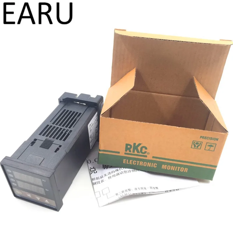 1Pc REX-C100 REX-C100FK02-M * Digital PID Kontrol Suhu Controller Relay Output Universal K PT100 J Jenis Input AC110-240V