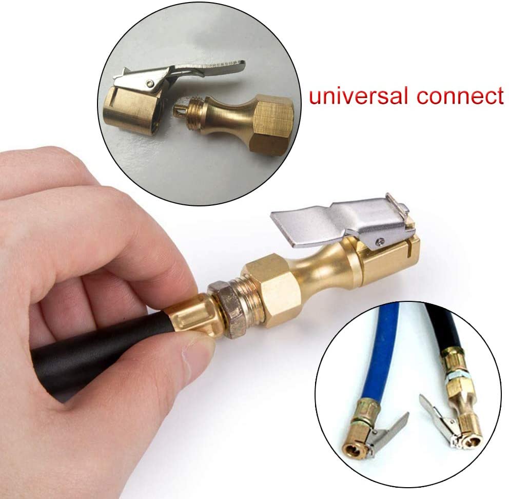 Autoband Air Chuck Inflator Pompventiel Connector Clip-on Adapter Messing 8mm Wiel