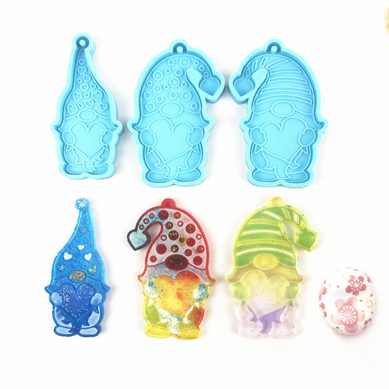 DIY Handwerk Schmuck Anhänger Herstellung Tool Schlüsselbund Epoxy Harz Form Zwerge Valentinstag Schlüsselring Casting Silikon Form