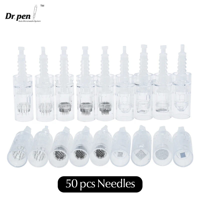Bộ 50 Derma Bút Kim Đầu Cho Tiến Sĩ Bút E30 N2 M7 M5 Khóa Kim Hộp Mực Dùng Một Lần Tiệt Trùng Vệ Sinh Cao bộ Sản Phẩm