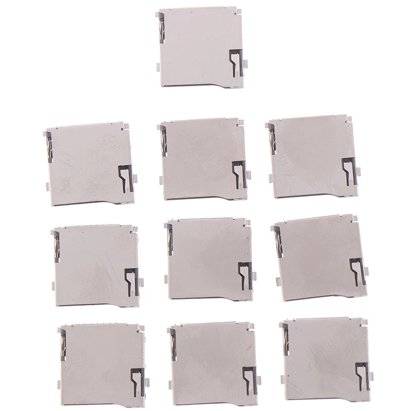 Adaptador de enchufe de tarjeta Micro SD, conector PCB automático, TransFlash, tipo Push-Push, 10 unids/paquete