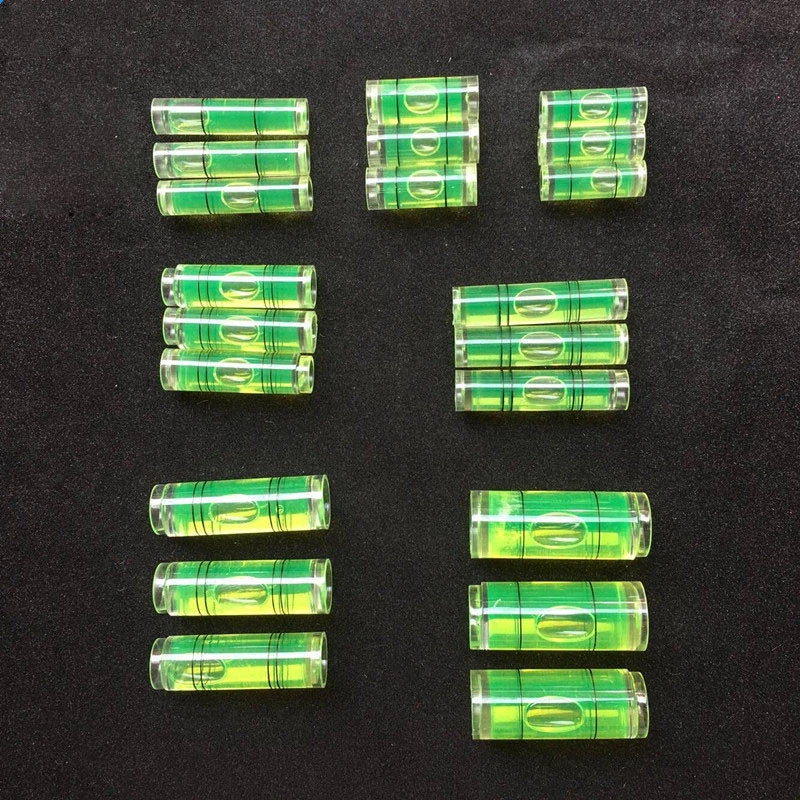3 cái Mini Bubble Spirit Level Hình trụ Tròn Bullseye Bubble Level Ngang Bộ đo chính xác