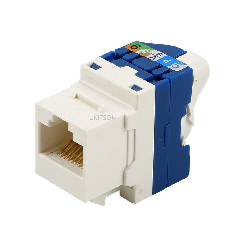 Cable giratorio CAT6 RJ45, insertar LAN sin herramientas, módulo Ethernet Keystone, conector Gigabit UTP, enchufe Ineternet sin herramientas