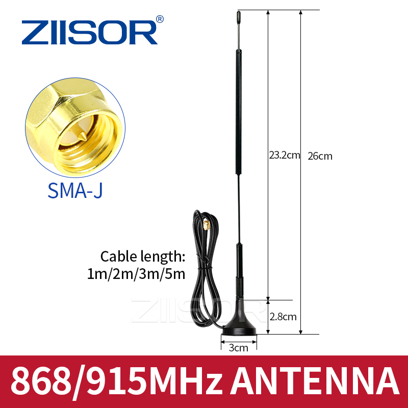 Antena LoRa de 868 MHz WiFi 915 MHz Antena de largo alcance para 923 MHz RP SMA antena de minero de helio macho interior bajo SWR