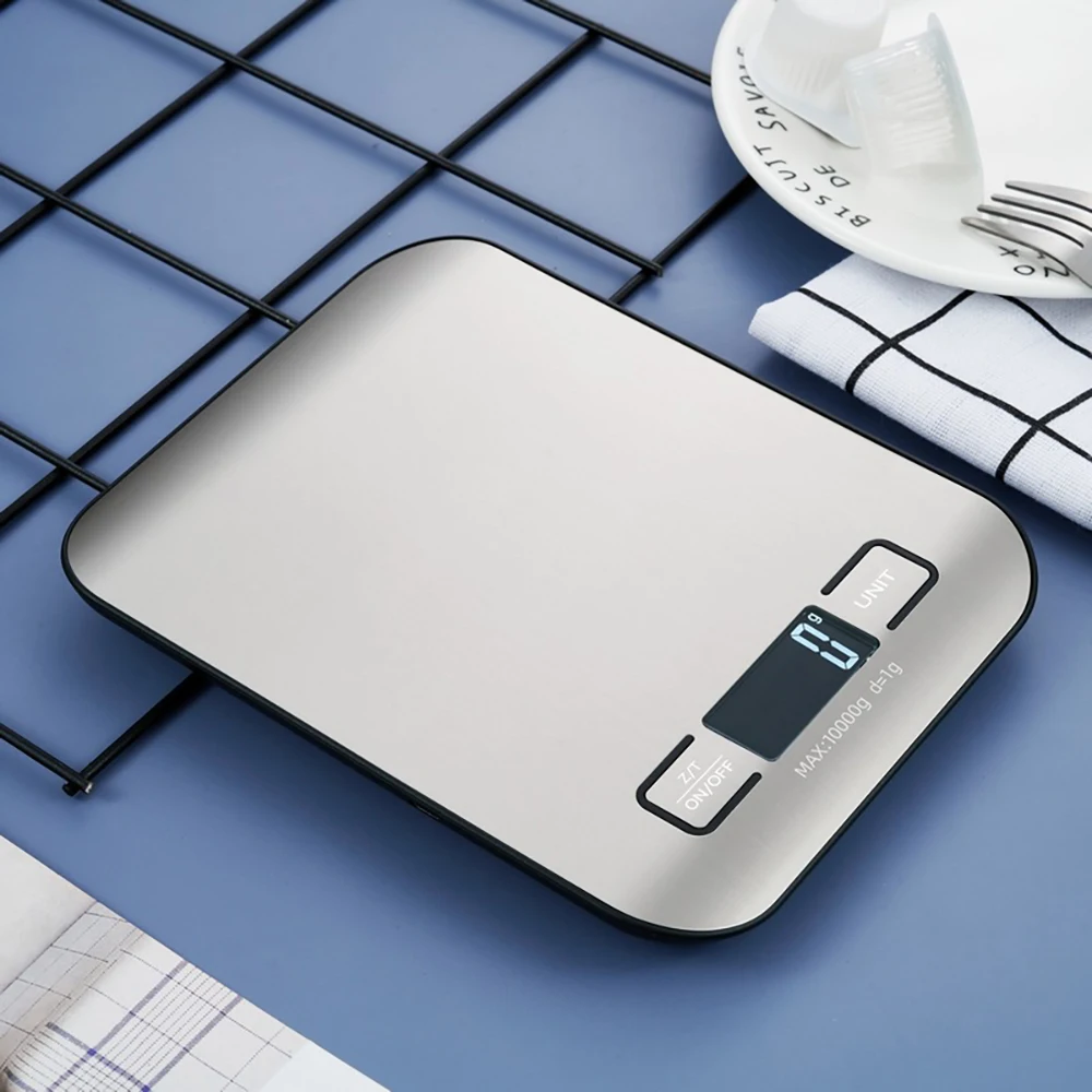 Kitchen Scale LCD Display Stainless Steel Electronic Scales Home Jewelry Food Snacks Weighing Baking Tools