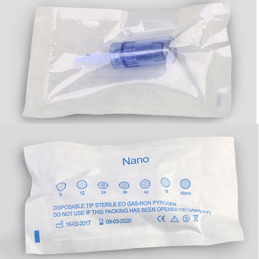 Ultima Dr. Bút A6 Kim Hộp 9 12 36 42pin 3D 5D Nano Lưỡi Lê MTS Dermapen Đầu Microneedle Đầu Derma Bút Mực 20 Chiếc