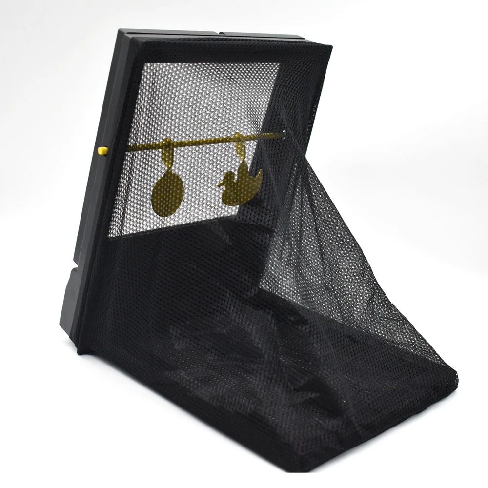 Self-Resetting Airsoft Shooting Target ABS BB'S Pellet Trap with Metal Spinner Target Inside Air Soft Pellet Trap Tartgets