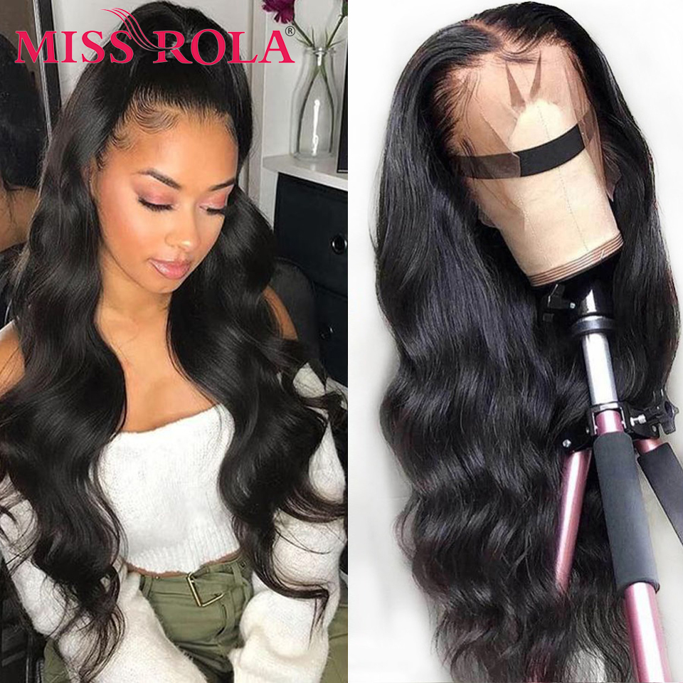 Miss Rola 13x4 Lace Front Echthaarperücken Brasilianisches Remy Haar 100 % Echthaar Körperwelle Perücke Lace Frontal Perücke mit Babyhaar