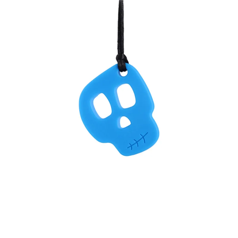 Mới Cho Bé Miếng Dán Đầu Lâu Nhai Vòng Cổ Silicone Cho Bé Miếng Dán Cảm Quan Chewelry Đồ Chơi Tự Kỷ Trị Liệu Dụng Cụ Đặc Biệt Cần ADHD
