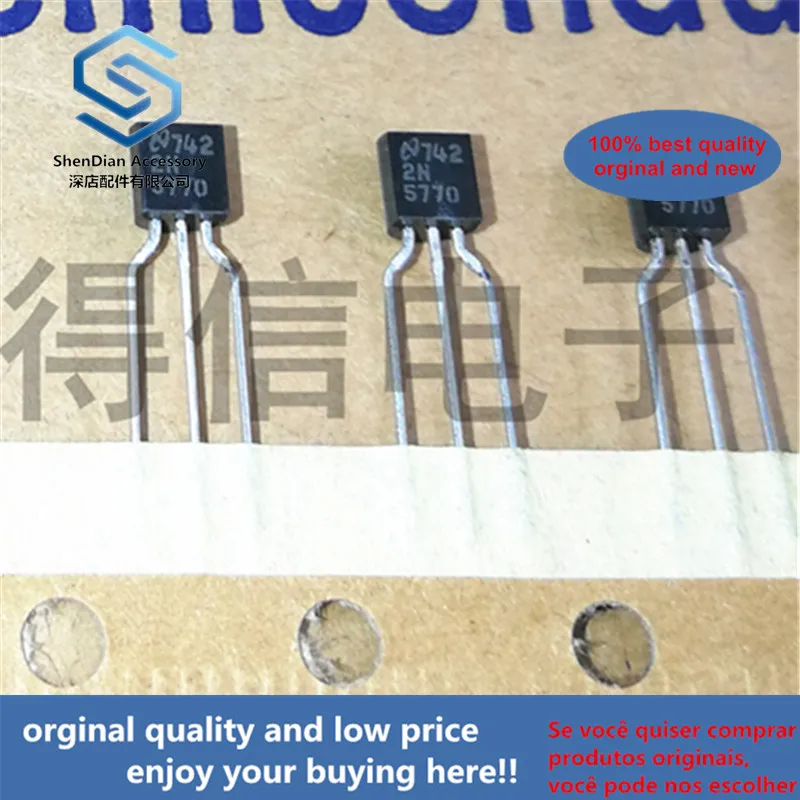 TRANSISTOR EPITAXIAL de silicio plano, 10 Uds., 100% original, 2N5770, 5770 a-92 NPN, foto real