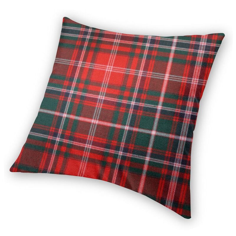 Sarung Bantal Kotak-kotak Modern Tartan Merah Lembut Dekorasi Sarung Bantal Kerajinan Kotak Mode Kustom Penutup Bantal 40X40 Sarung Bantal untuk Sofa