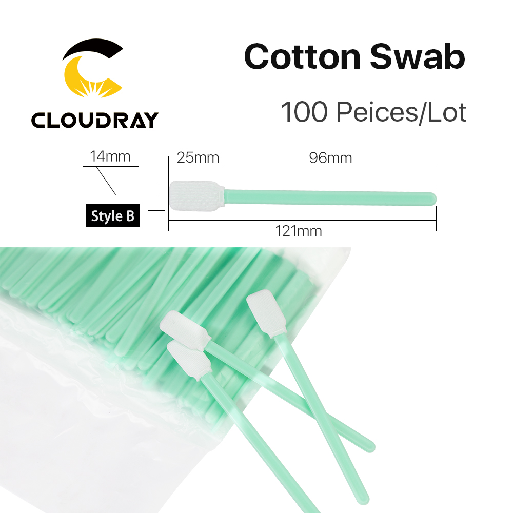 Cloudray 100 unids/lote tamaño 70mm 100mm 160mm 121mm hisopo de algodón no tejido a prueba de polvo para lentes de enfoque limpio y ventanas protectoras