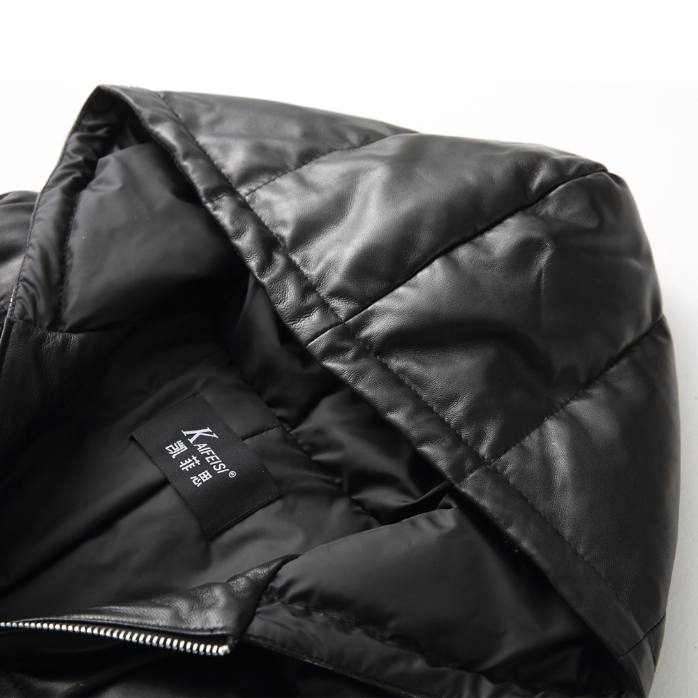 Ayunsue本革ジャケットのベストの女性100% シープスキンのコート2020秋冬ジャケット女性フード付き韓国ダウンジャケット4xl私