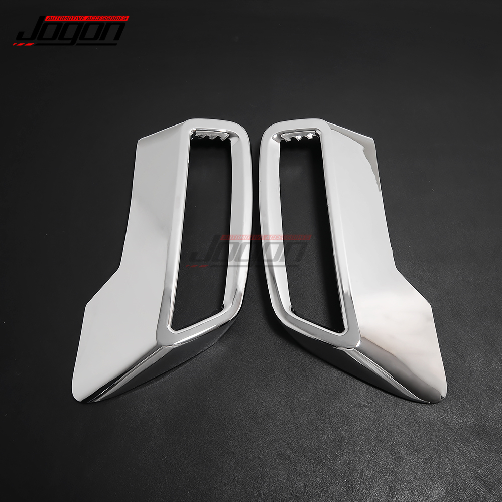 2 個クローム車のリア排気カバープジョー 3008 5008 T87 2017 - 2019 エンドパイプ車の外装装飾トリムアクセサリー