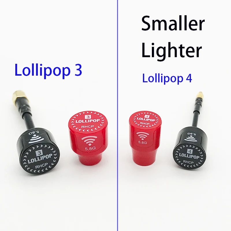 Mới Lollipop 4 Nhỏ Hơn Và Nhẹ Hơn 5.8G 2.5dBi Tăng RHCP Ăng Ten SMA RP-SMA MMCX UFL Kết Nối Cho RC FPV máy Bay Không Người Lái Mẫu