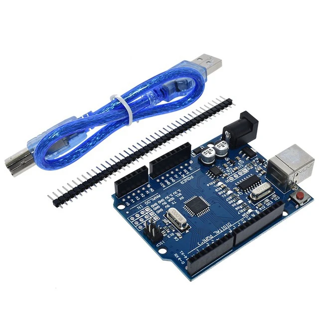 Модифицированная версия, один комплект UNO R3 CH340G + чип MEGA328P 16 МГц для Arduino UNO R3, макетная плата + USB-кабель