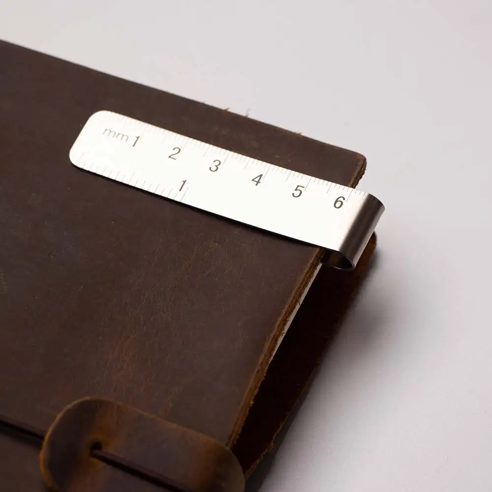 Du Lịch Xách Tay Notepad Nhật Ký Sách Lắp Kim Loại Bao Da Đựng Bút Bút Kẹp Tốt Nghiệp Người Cai Trị Nhà Quy Hoạch Văn Phòng Phụ Kiện