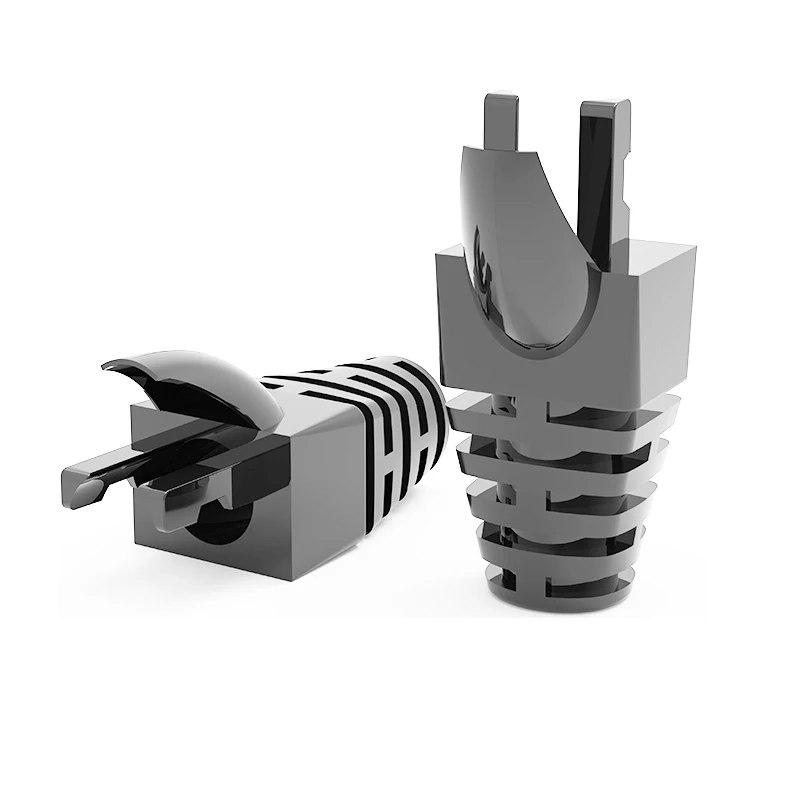 (50 unids/pack) botas de Cable de red RJ45 funda protectora de plástico alivio de tensión para protección de enchufe Modular Cat5e Cat6