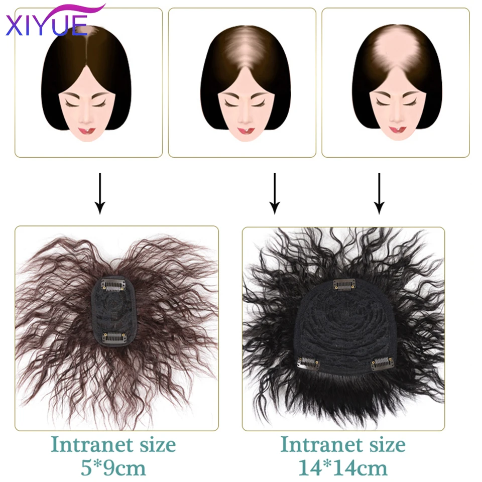 XIYUE Đen Tự Nhiên Nâu Quán Quân Với Nổ Kẹp Tóc Phần Mở Rộng Bộ Tóc Giả Chịu Nhiệt Sợi Dành Cho Nữ