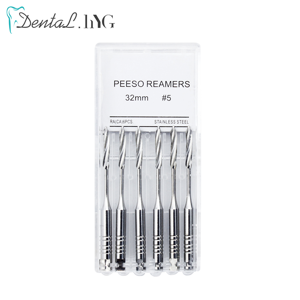 1 Gói (6 Cái) nha Khoa Peeso Có Ngăn 32Mm Endodontic Mũi Doa Khoan Burs Peeso Mũi Doa Endo Các Tập Tin Largo Nha Sĩ Chất Liệu