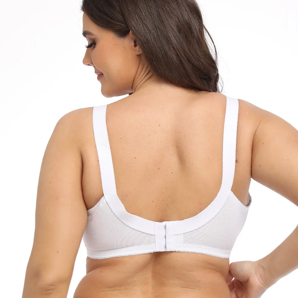 Ren Áo Ngực Áo Ngực Nữ Minimiser Đẩy Lên Con Số Đầy Đủ Không Dây Lớn Bo Áo Ngực Plus Size 36 38 40 42 44 46 48 50 B C D E