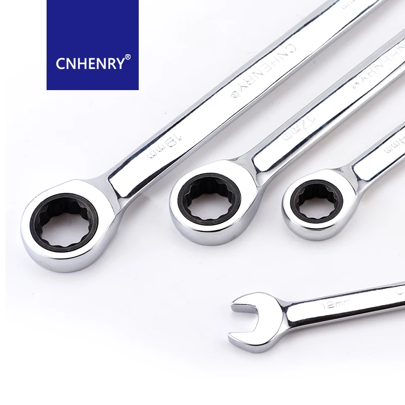 Llaves de trinquete combinadas de una pieza de 8-32mm con llaves, anillo de engranaje, llave Reversible, herramienta manual de reparación de automóviles, herramienta de diagnóstico
