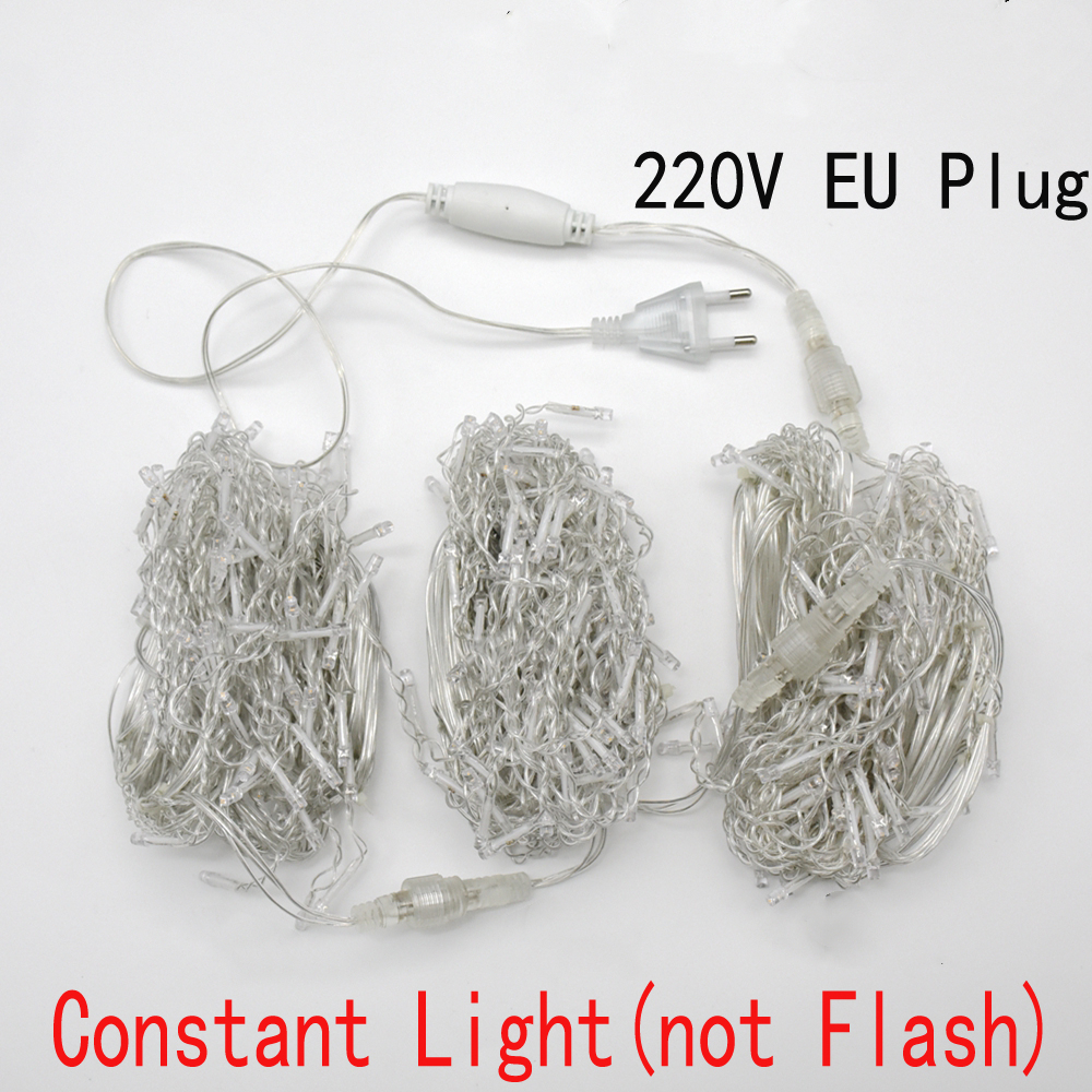 집에 대 한 크리스마스 장식 야외 LED 커튼 고드름 문자열 빛 거리 갈 랜드 집에 겨울 220V 5m Droop 0.6-0.8m