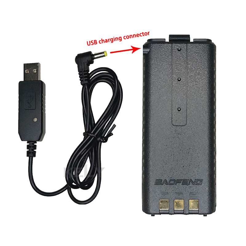 BAOFENG UV-5R batterie pour Pofung UV5RA UV-5RE DM-5R Plus BF-F8 RT-5R talkie-walkie BL-5 batterie 3800 Compatible USB 1/2 pièces
