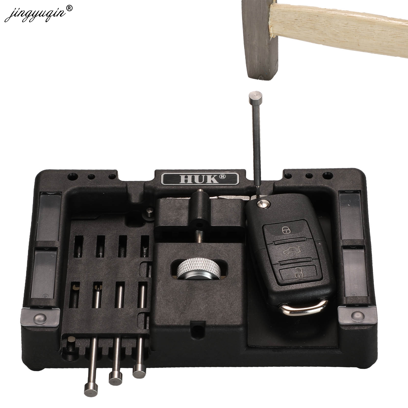 Original HUK Car Key Fixing Tool Vice Of Flip key Pin Remover Split Disassembly Pin Tool for Locksmith Tool With Four Pins