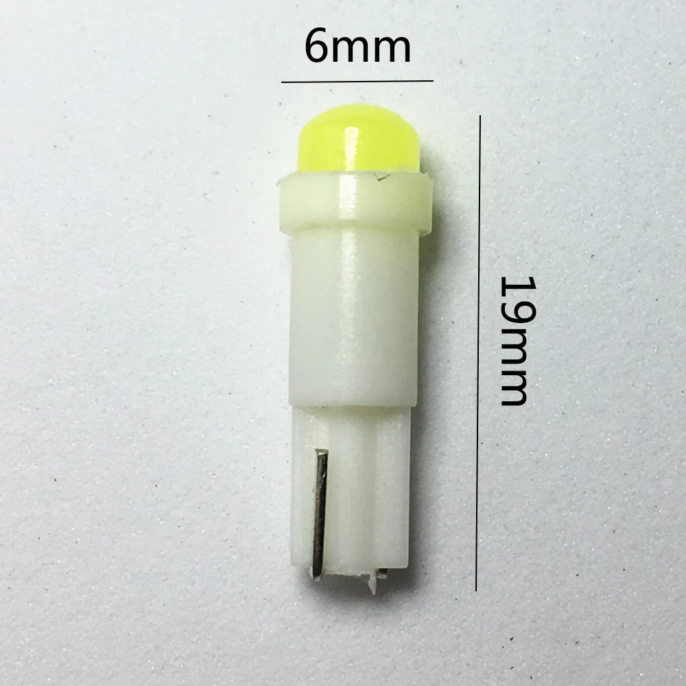 10 Uds T5 luces LED W1.2W W3W luz LED Interior del coche cuña lateral automática tablero indicador lámpara de instrumento bombilla 4014 LED superbrillante