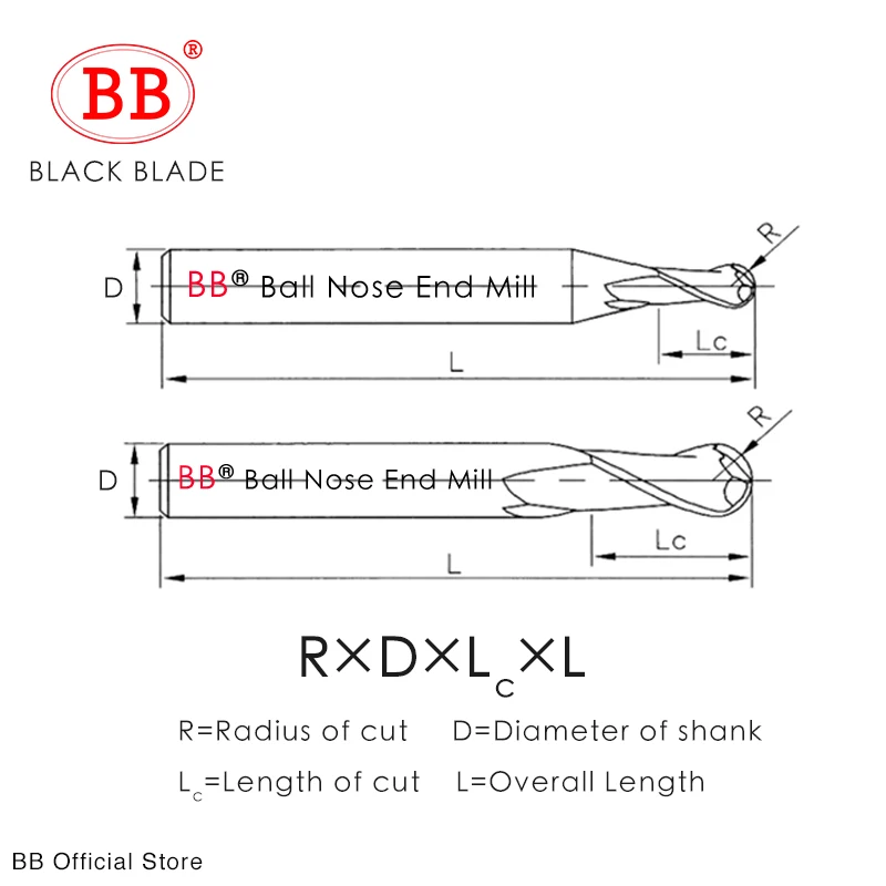 BB ความแข็งทังสเตนคาร์ไบด์ตัดเครื่องมือ precision end mills CNC เครื่องกัดเครื่องมือ