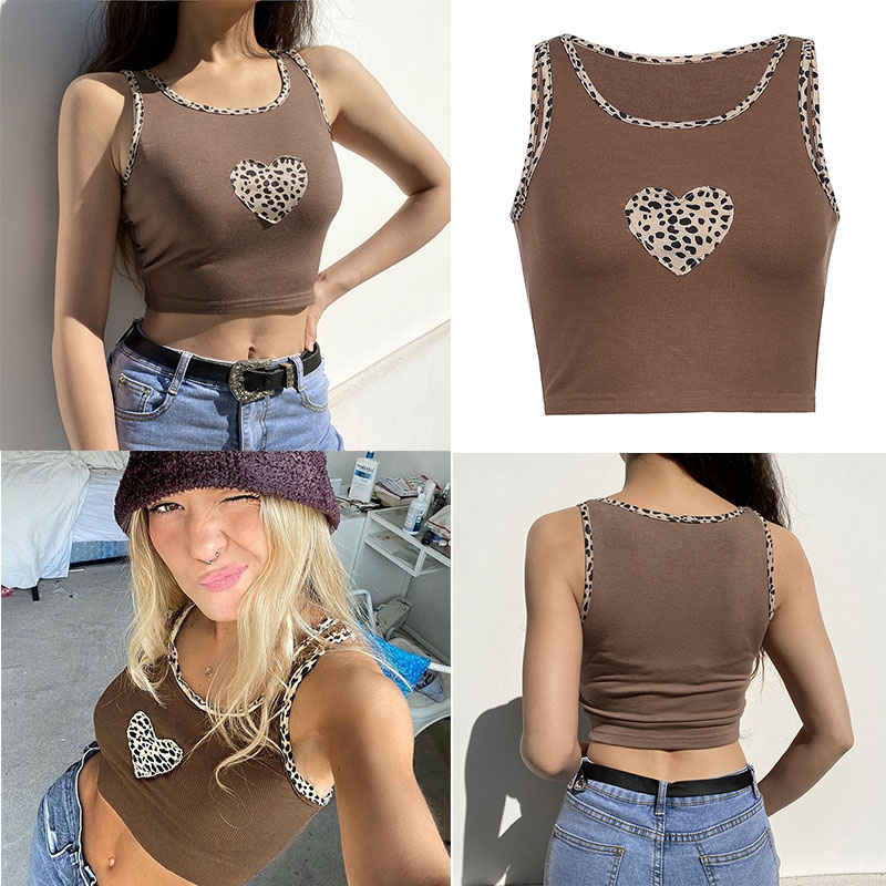 Brown 2021 Vintage Clothes Y2k Corset Crop Top Women Gothic Sexy Cyber Baby Tee Aesthetic Grunge 90s Ropa Fairycore Summer New