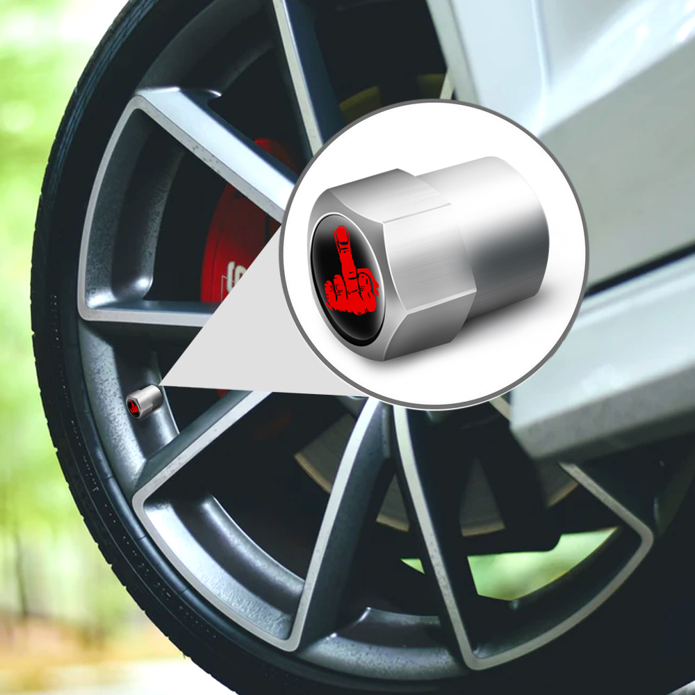 AUTCOAT 4 unids/set tapas de válvula de neumático, tapas de vástago de válvula de neumático con sello de goma metálica de primera calidad, cubiertas a prueba de polvo ajuste Universal para automóviles