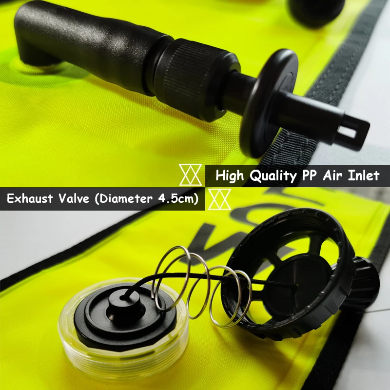 ดําน้ํา SMB 1.2m 1.5m 1.8m Buoy การมองเห็นที่มีสีสันความปลอดภัย Inflatable ดําน้ํา SMB พื้นผิวสัญญาณ Marker Buoy อุปกรณ์เสริม