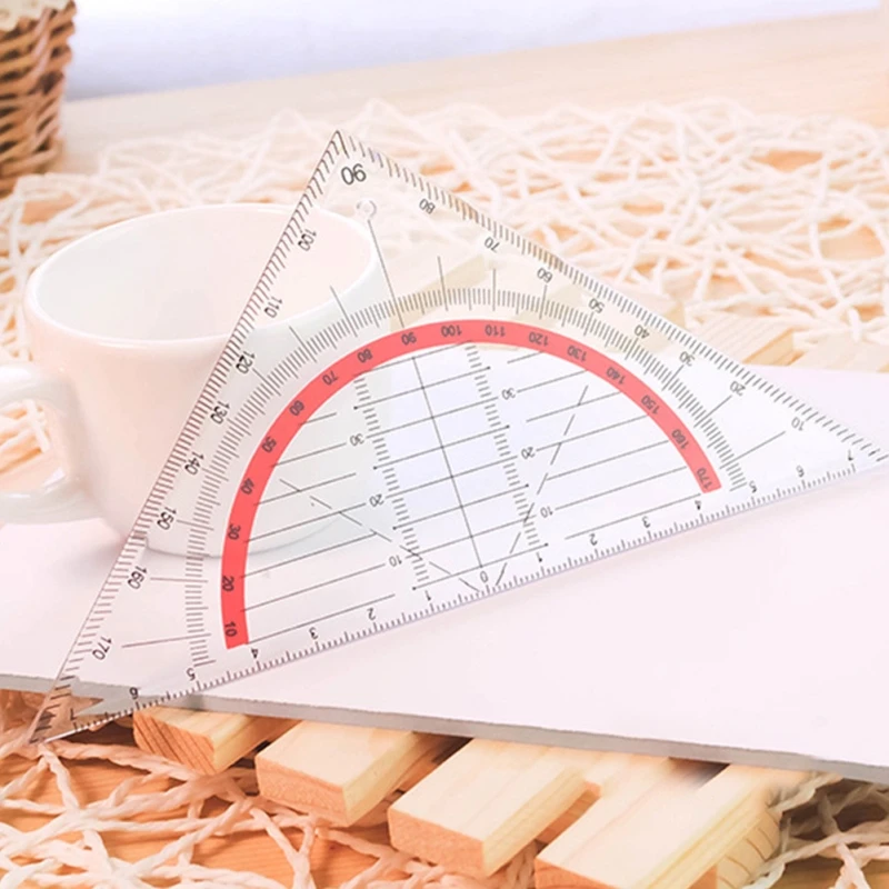 1Pcs Multifunktionale Dreieck Lineal Vividcraft Kunststoff Schule Measurment Student Gerade Winkel Liefert Werkzeug Schreibwaren Ru M1V6