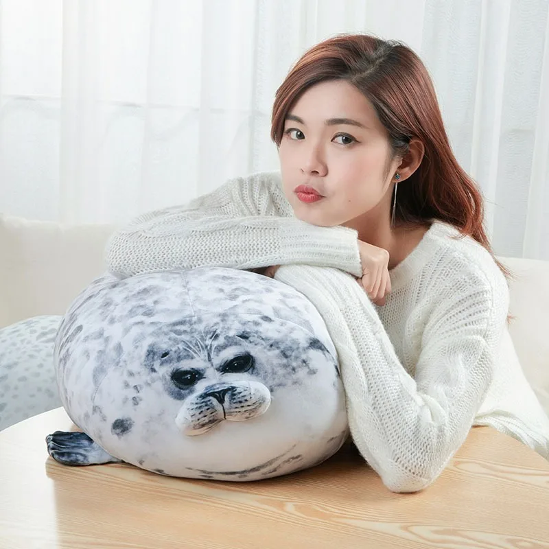 Angry Blob Seal หมอน Chubby 3D ความแปลกใหม่ Sea Lion ตุ๊กตา Plush ตุ๊กตาของเล่นเด็ก Sleeping โยนหมอนของขวัญเด็กหญิง