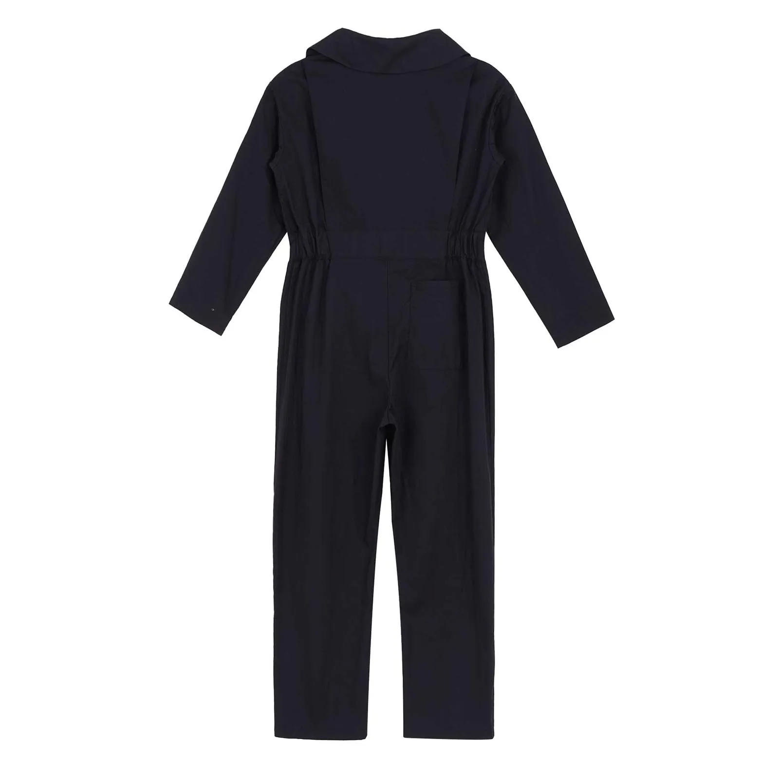 Mono con cuello vuelto para niños, mono con cierre de cremallera, mono frontal de Color sólido, ropa elegante de manga larga