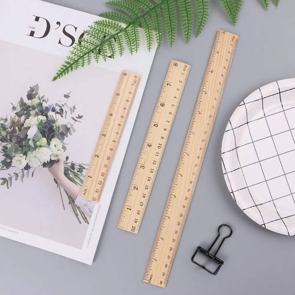ใหม่15ซม.20ซม.30ซม.ไม้บรรทัดไม้บรรทัดของขวัญคู่ไม้บรรทัดเครื่องเขียนโรงเรียนอุปกรณ์สำนักงานเครื่องมือวัดตรงไม้บรรทัด