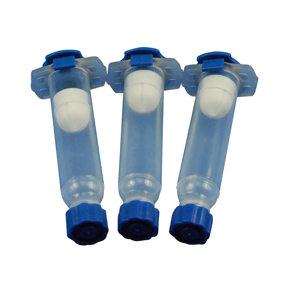 Contenedor de flujo tipo EE. UU. puntas de agujas dispensadoras barril de jeringa de plástico 3CC 5CC 10CC 30CC 50CC subembalaje