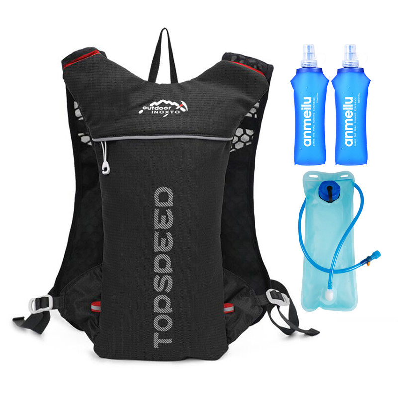 วิ่งกลางแจ้ง 5L Ultralight กระเป๋าเป้สะพายหลัง Hydration Jogging เสื้อกั๊กผู้ชาย Breathable มาราธอนจักรยานกระเป๋าน้ําขวด 500ML