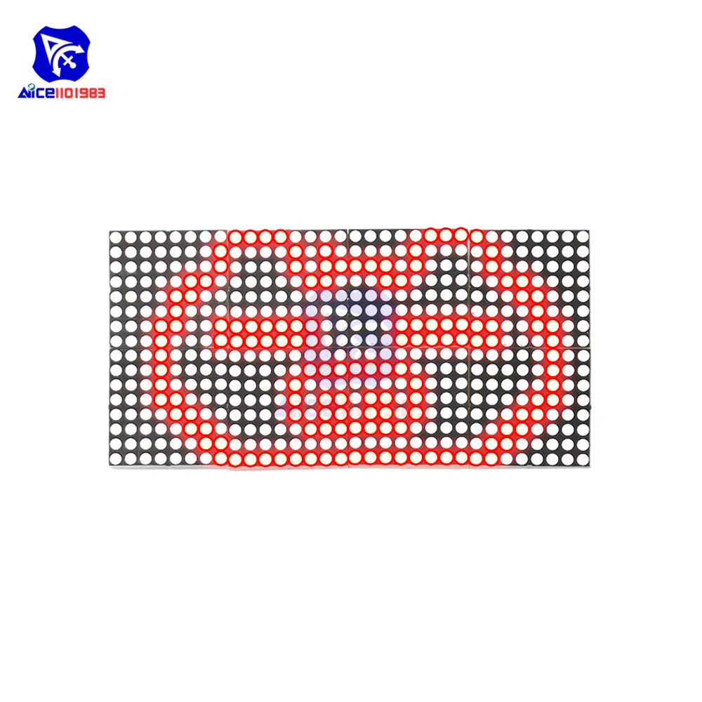 diymore 16x32 Red Green LED Dot Matrix Control Display Module DIY Kit for Arduino 51