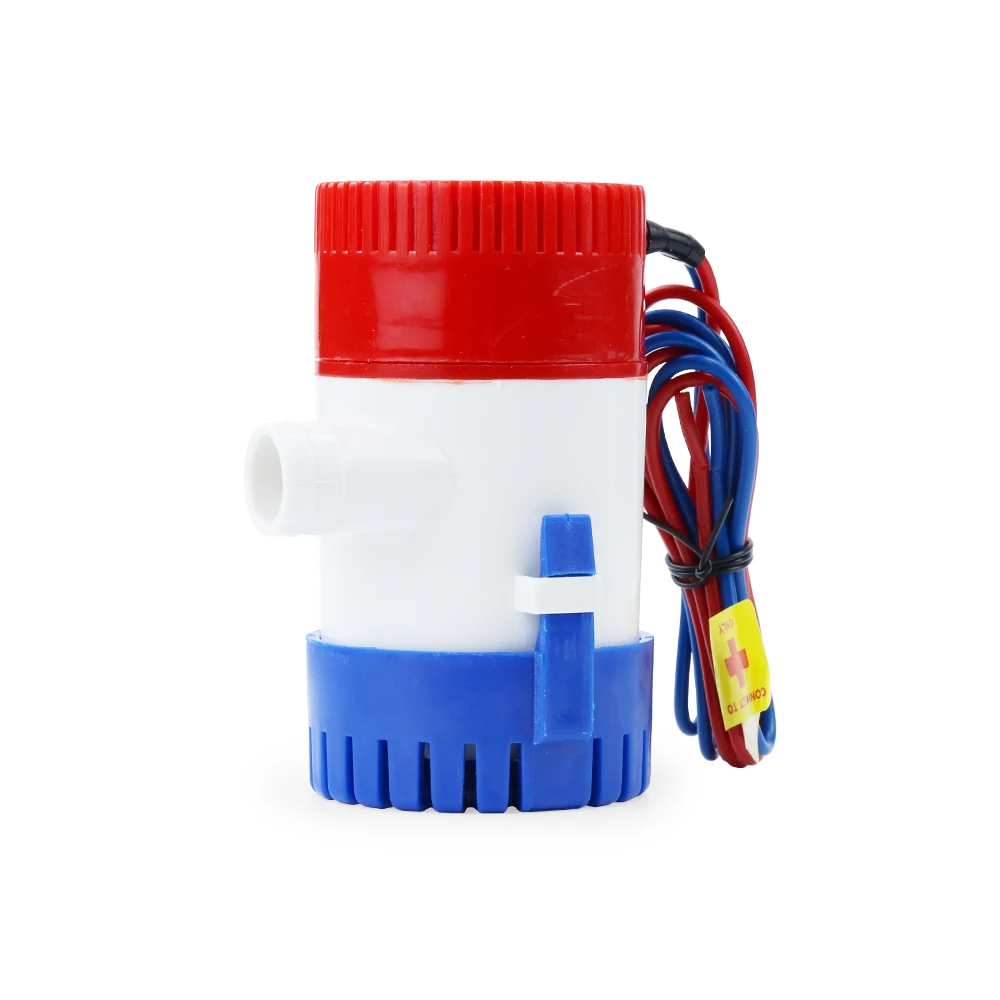 Mini bomba de esgoto marinha para barco submersível elétrico, 12v dc 500/750/1100 gph com sensor de interruptor flutuante para hidroavião, motor doméstico