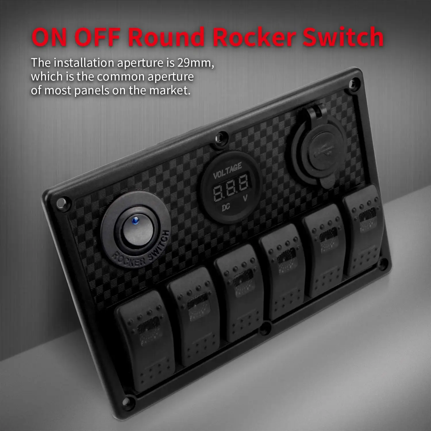 DaierTek 20mm ronde tuimelschakelaar shell behuizing 12V LED AAN UIT voor auto vrachtwagen golfkar dash paneel blauw rood groen verlicht
