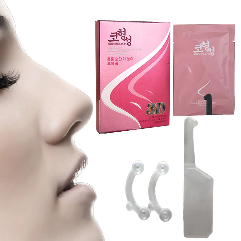 9 Chiếc Làm Đẹp Kẹp Mũi Corrector Dụng Cụ Massage Mũi Lên Nâng Định Hình Kẹp Bấm Uốn Cầu Duỗi Không Đau 3 kích Thước