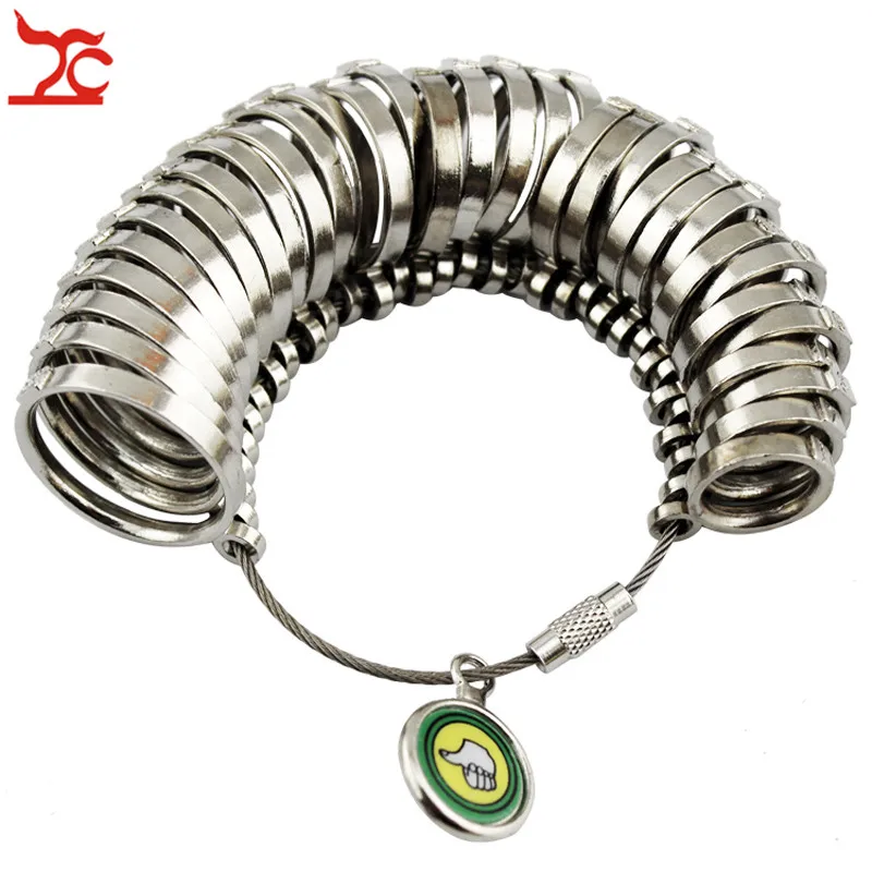 Hữu Ích Kim Loại Nhẫn Sizer Đo Đồng Hồ Đo HK Tiêu Chuẩn Trang Sức Công Cụ 1-33 Kích Thước Khác Nhau Vòng Đo Dụng Cụ