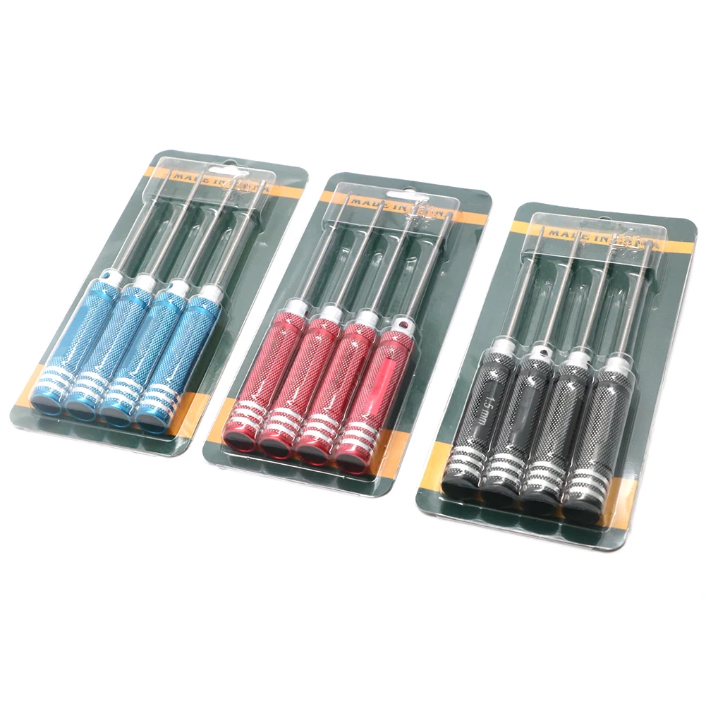 RC Tools 4-teiliges Sechskantschraubendreher-Set, Titanbeschichtung, gehärtet, 1,5 2,0 2,5 3,0 mm Schraubendreher für Hubschrauberspielzeug