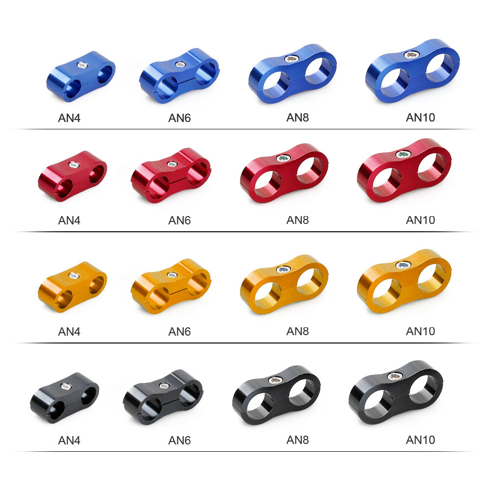ユニバーサル AN4 AN6 AN8 AN10 AN12 ビレットオイル燃料水ホースチューブセパレーターディバイダークランプアルミラインセパレーター